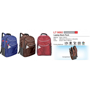 [Laptop Back Pack] Laptop Back Pack (Fully Padded Bag) - LT9092